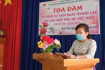 TRƯỜNG THCS NGUYỄN ĐỨC CẢNH KỶ NIỆM 92 NĂM NGÀY PHỤ NỮ VIỆT NAM 20/10